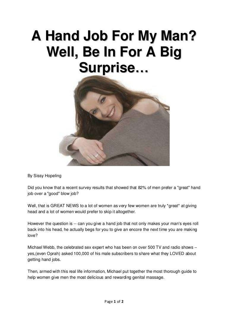 How To Give A Man A Hand Job
